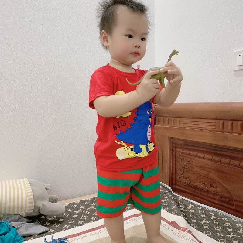 [0-5 tuổi] B5119 Combo 5 bộ bé trai cotton cho bé từ 6-18kg
