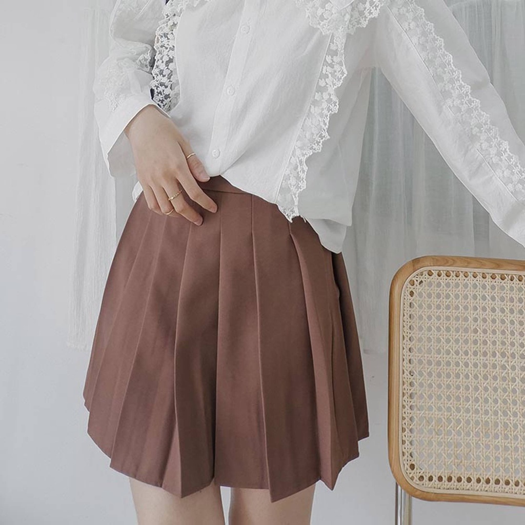 Chân váy Tennis Xếp ly mùa lạnh chất Dày dặn Siêu ấm vải Vitex có Khóa kéo sau Lưng phong cách Ulzzang🌸 Đầm nữ Hàn quốc | BigBuy360 - bigbuy360.vn