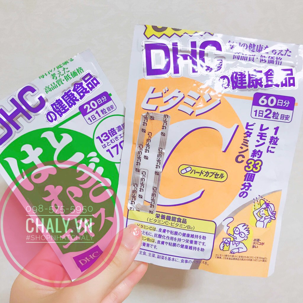 Viên uống vitamin C DHC nội địa Nhật giảm thâm sạm, làm sáng da, ngừa mụn và tăng đề kháng 120 viên
