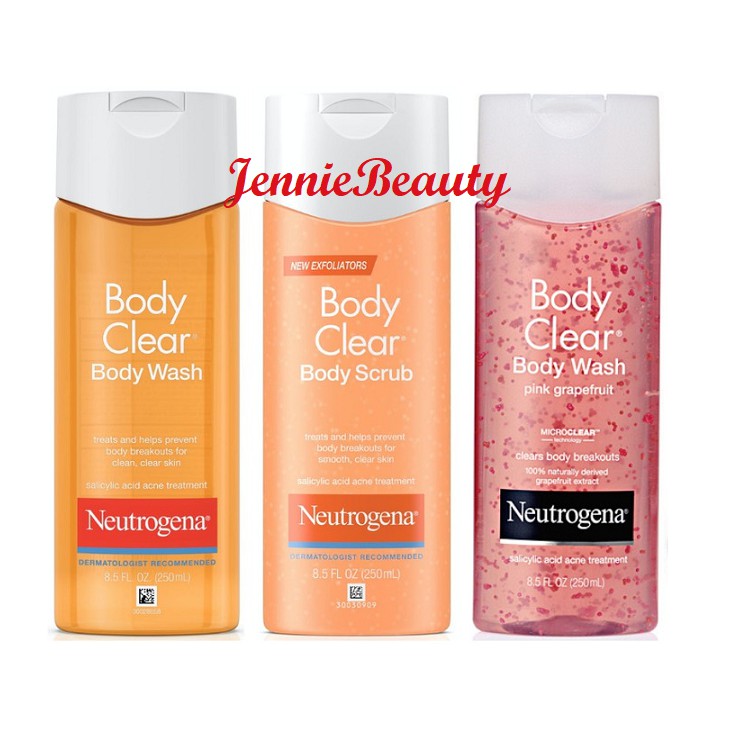 Sữa tắm sạch mụn toàn thân Neutrogena Body Clear Body Wash Pink Grapefruit (250ml)