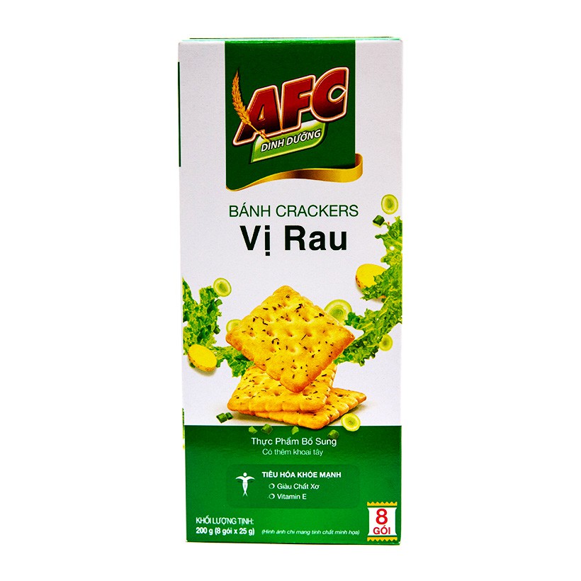 Bánh quy dinh dưỡng AFC vị rau, hộp 200g