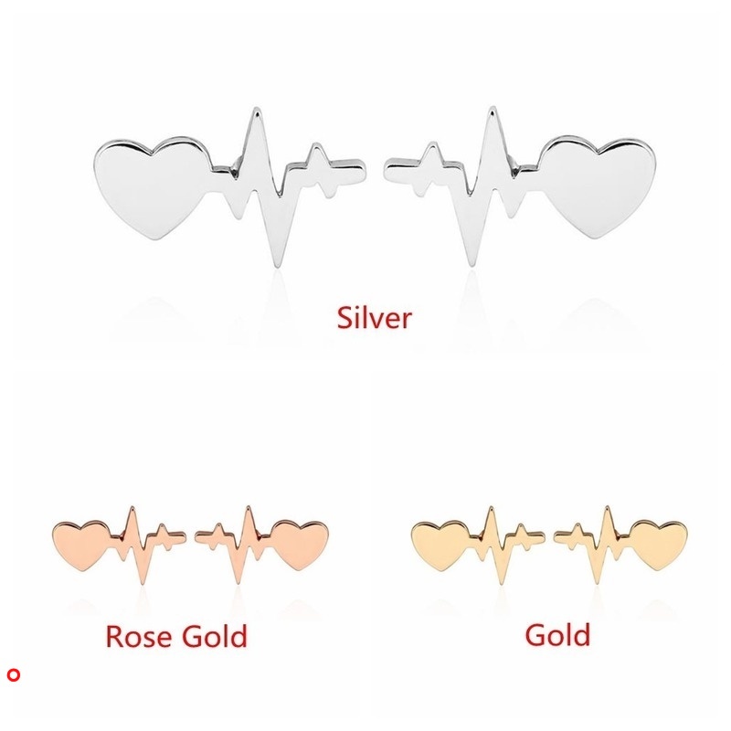 Bông tai một cặp hình EKG