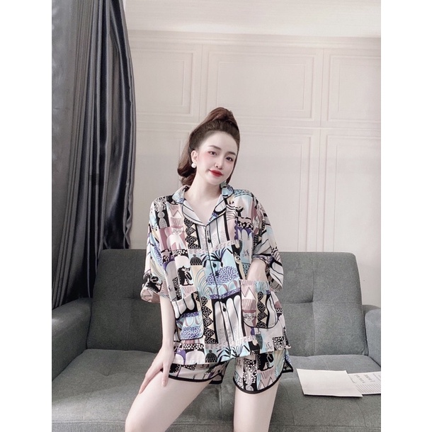 Đồ Bộ[Manggo] Pyjama Bigsize -Béo Bigsize đủ size 40-100kg Cao Cấp Mặc Nhà,Chất Lụa mát xịn