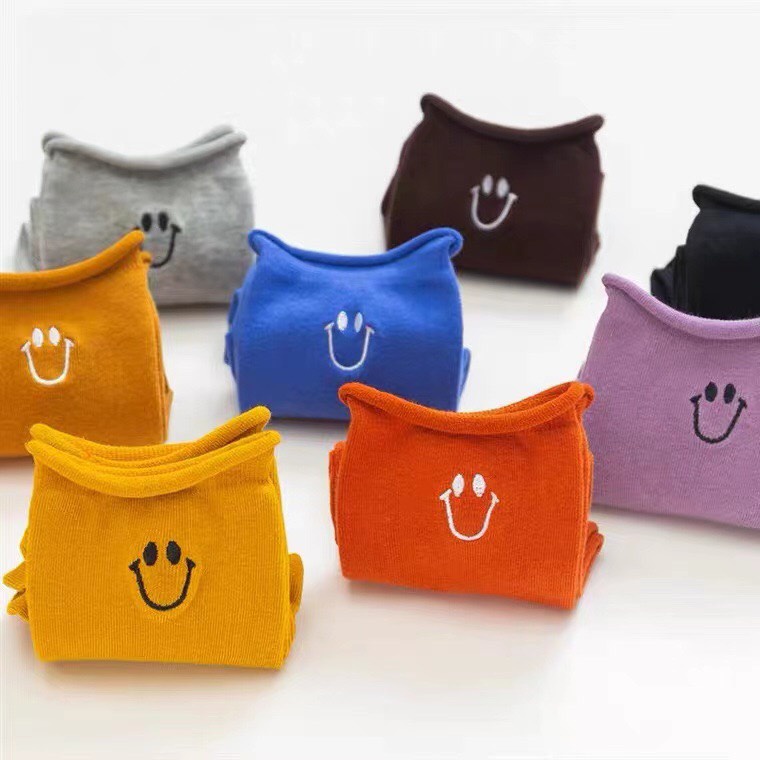 Tất Cổ Vừa Smile Nam/ Nữ ERASHOP 076597 - Nhiều Màu Trơn Đơn Giản, Vải Co Giãn 4 Chiều, Rẻ Đẹp