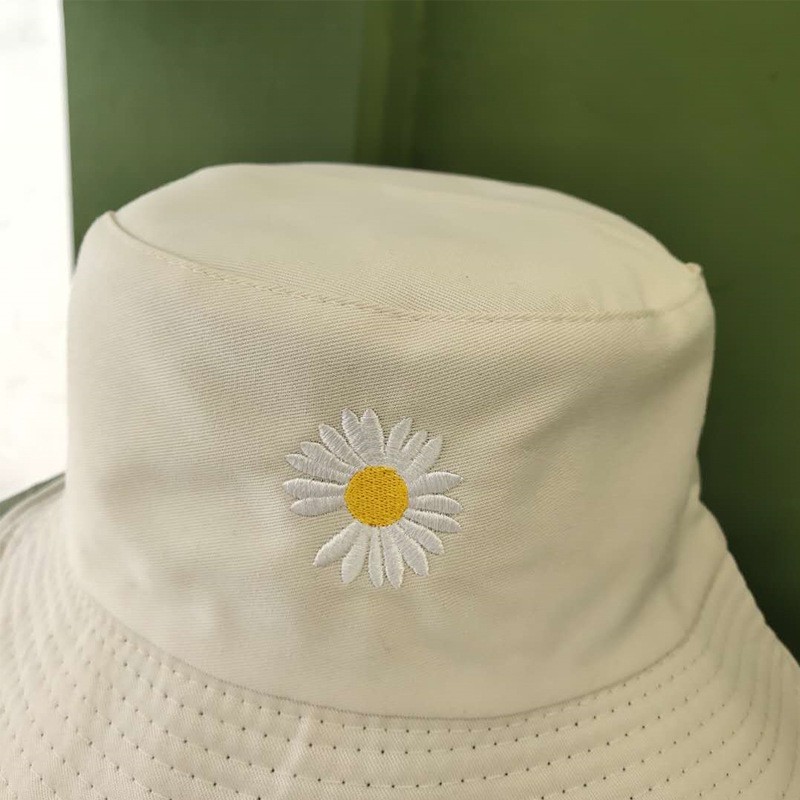 Mũ bucket hai mặt thêu họa tiết hoa cúc GD cho nam, nữ chất cotton cao cấp đẹp - ẢNH THẬT - Mũ bucket hat M09