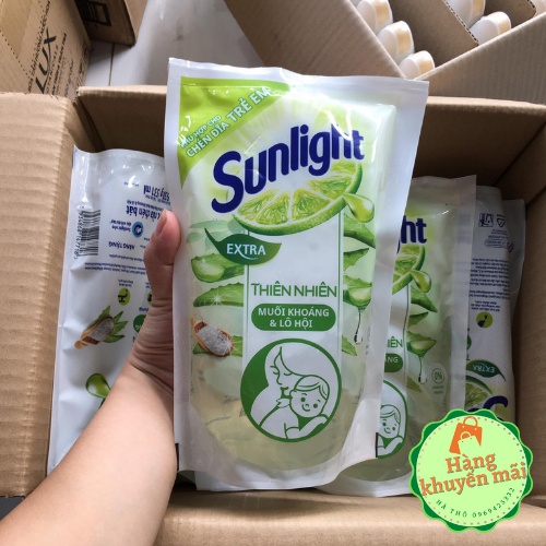 Nước Rửa Chén Sunlight Thiên Nhiên Muối Khoáng & Lô Hội 550g