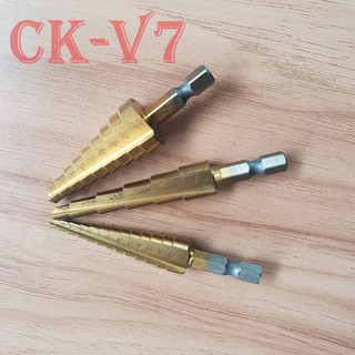 Mũi Khoan Bước Tháp Phủ Titanium 3 Món