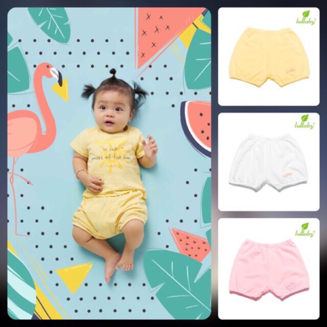 Xả quần đùi bo ống lullaby cho bé sơ sinh đến 4 tuổi