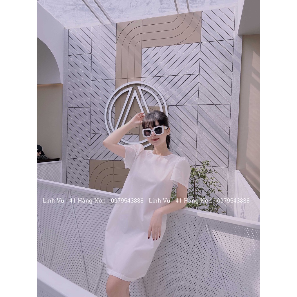 Đầm Suông Nữ Trắng Tay Bồng Điệu Ruffle Sleeves Dress - LL028 | WebRaoVat - webraovat.net.vn