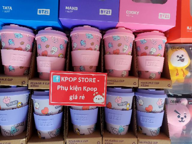 Official BT21 Baby Bamboo Cup Ly nhựa Reusable cup