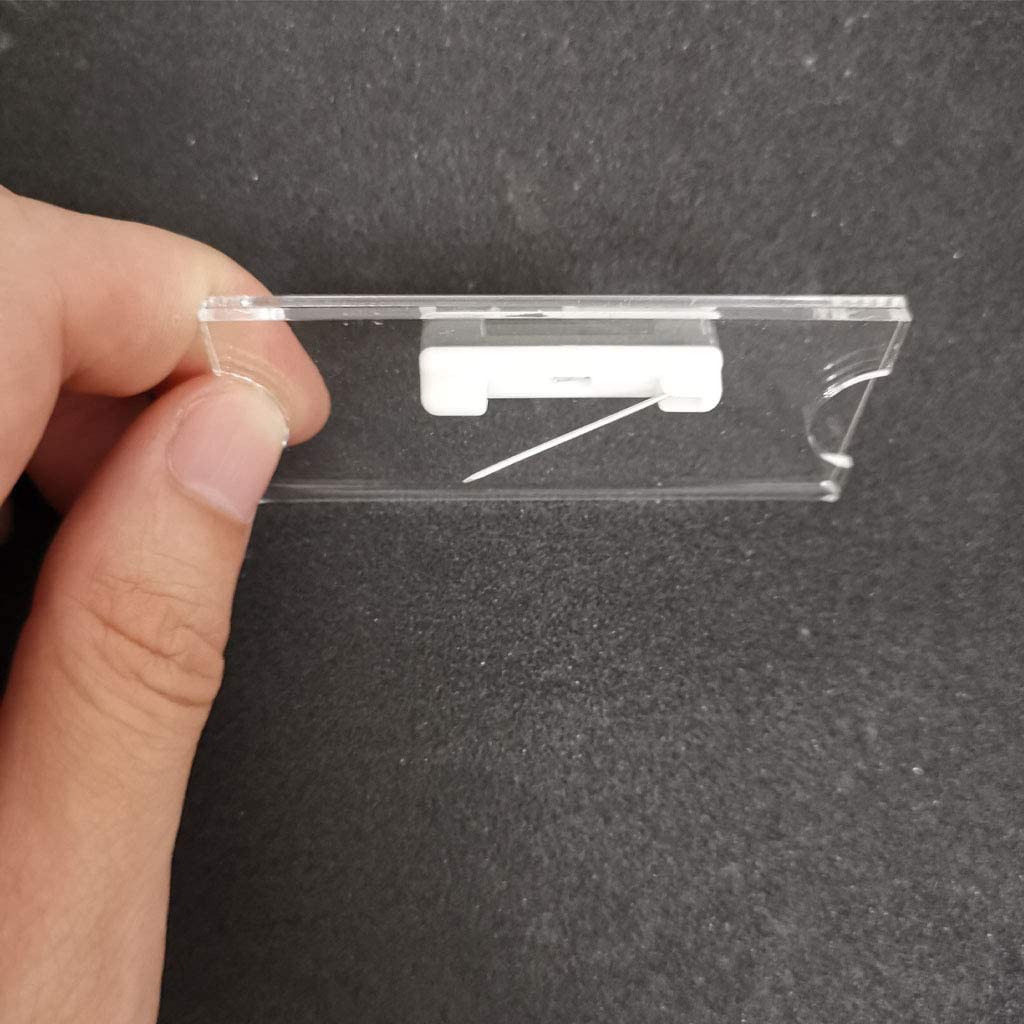 Bảng tên nhân viên ghim cài Mica 25 x 70 mm