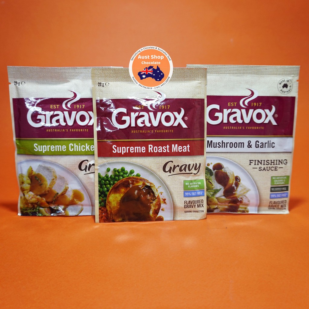 Bột sốt nâu Gravox Gravy pack 6 x 29G - OZ - Aust Shop chocolate