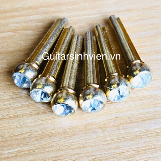 Chốt ghim đồng đính đá cho guitar nhiều màu