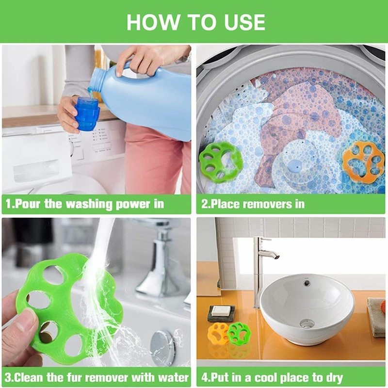 1 Bóng Silicone Loại Bỏ Tóc/Tóc Cho Máy Giặt