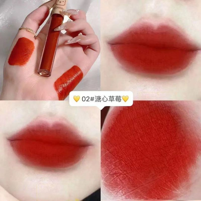 Son Kem Lì Vongee 4 Cây - Set 4 Son Đỏ Vongee Cải Tiến - Set Son 4 Cây Kem Lì - Sarah Beaute MP45