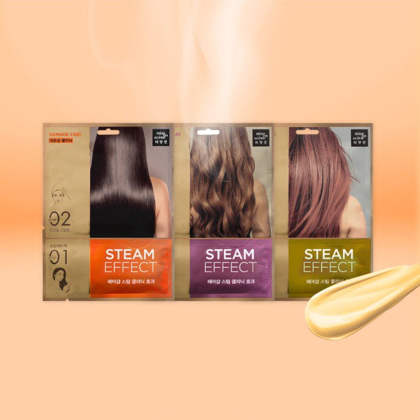 Mặt Nạ Tóc Mise en Scene Perfect Color Care, Volume Care Steam Hair Mask Pack 15ml