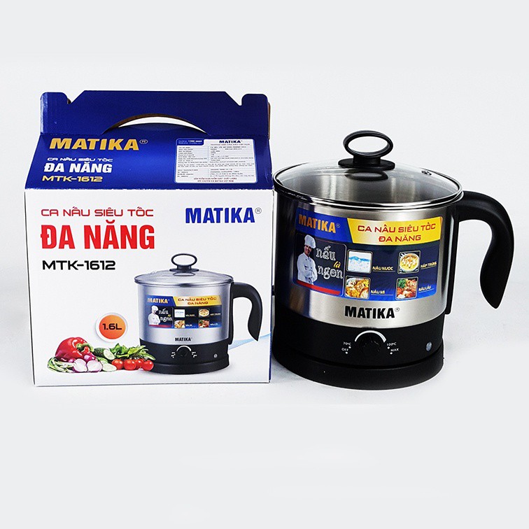 Nồi nấu đa năng Matika MTK-1612 dung tích 1.6 lít