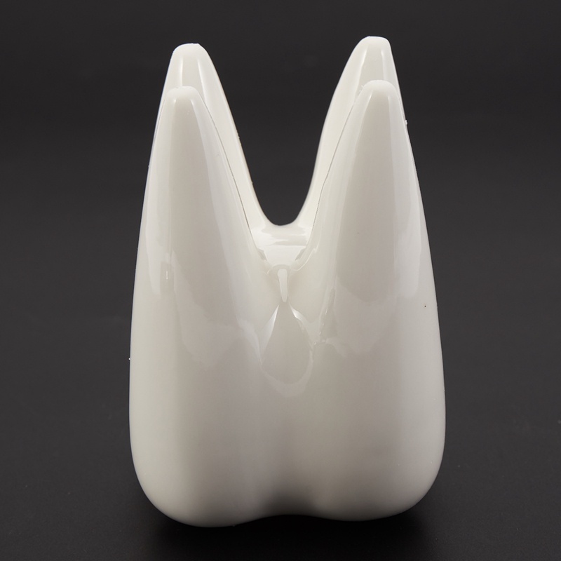 Chậu Hoa Sứ Trắng Mini Hình Chiếc Răng Thiết Kế Hiện Đại Sáng Tạo Làm Quà Tặng (Không Kèm Cây)