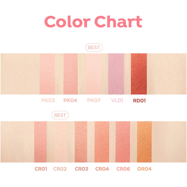 APIEU A'PIEU Phấn Má Hồng A 'Pieu 4.3g _ 6 Màu Tùy Chọn