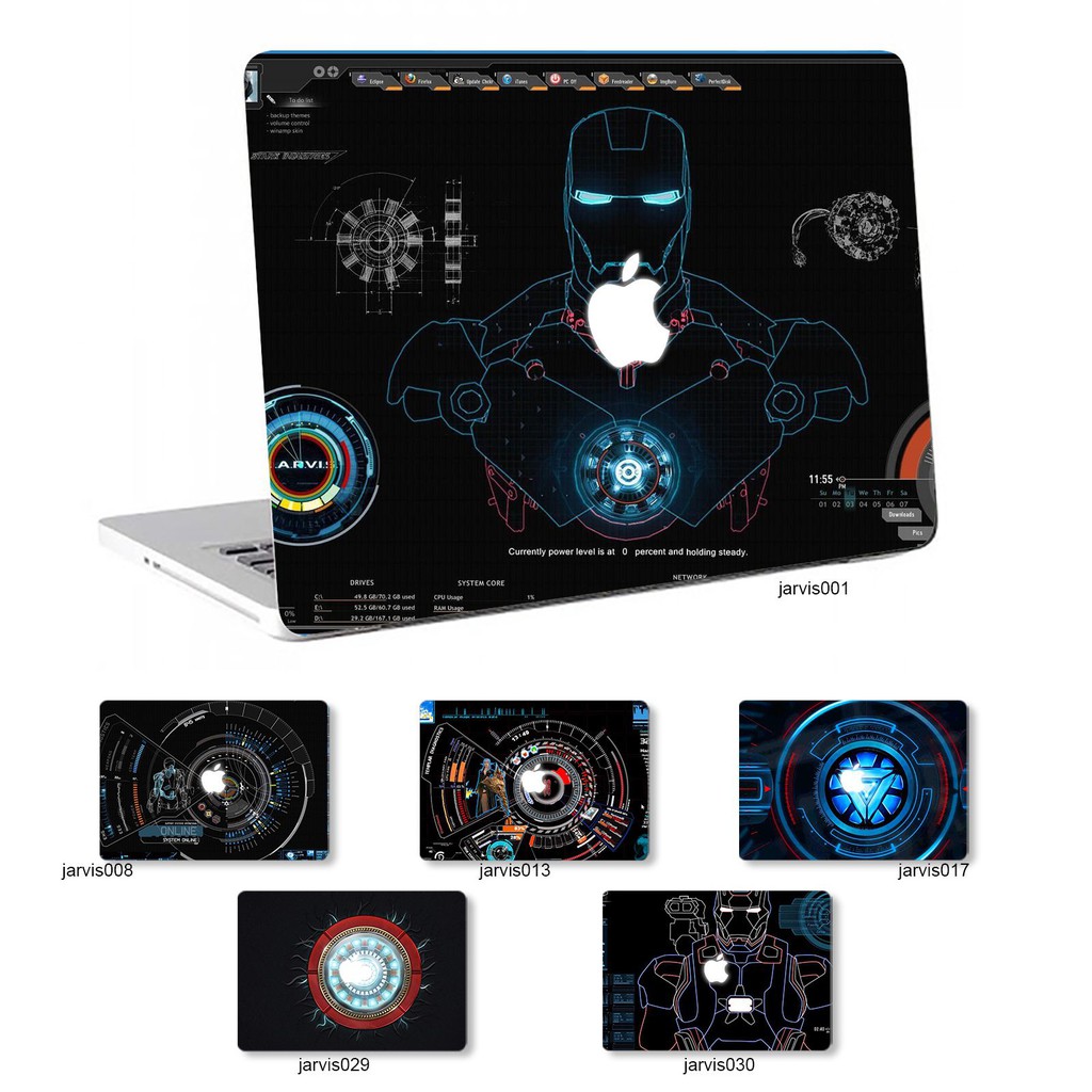 Skin dán Macbook Pro hình Jarvis (chọn mẫu và mã máy trong phân loại)