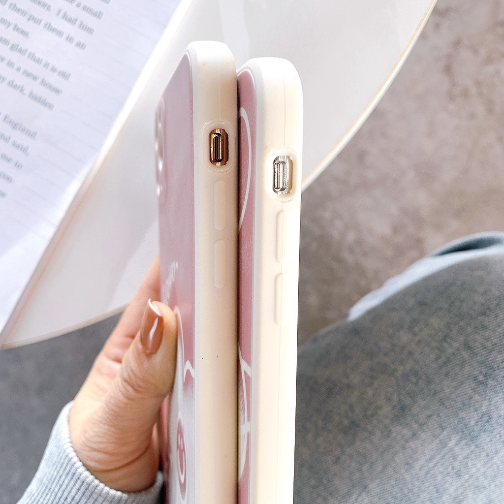 Ốp Lưng Silicon Màu Bảo Vệ Camera  Flower Smile - E086