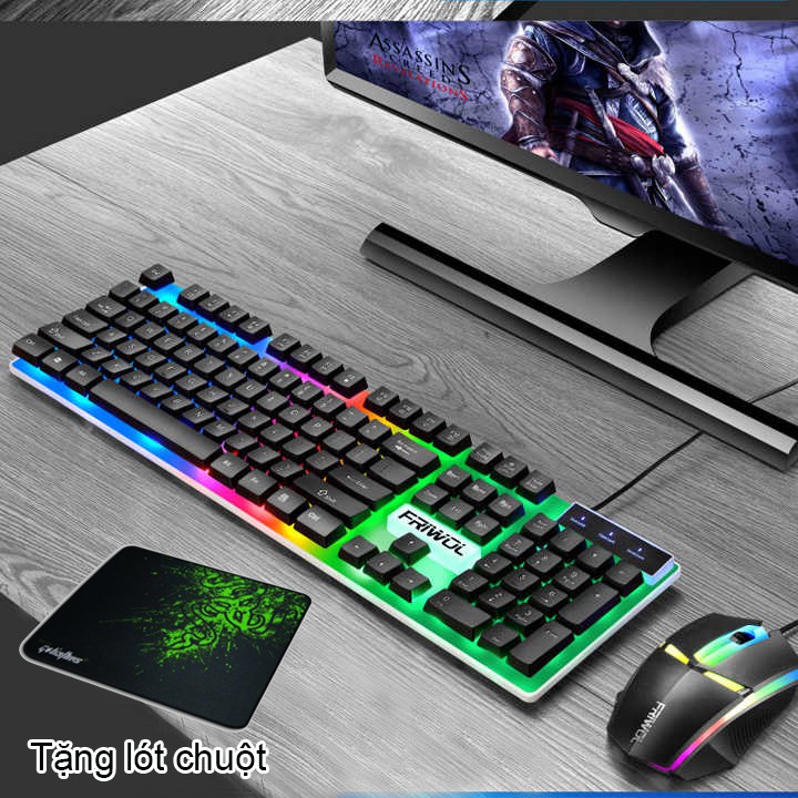 [Tặng lót chuột w3] Combo chuột và bàn phím chuyên game giá rẻ T11/W10