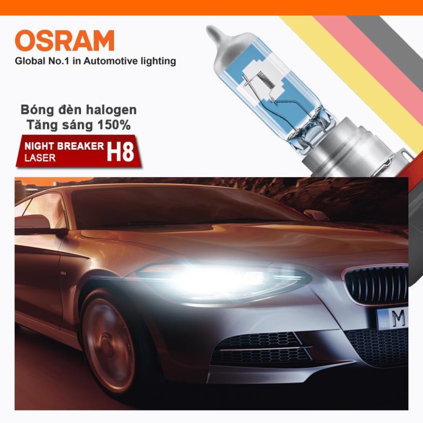 Bóng đèn halogen tăng sáng 150% OSRAM NIGHT BREAKER LASER H8 12v 35w