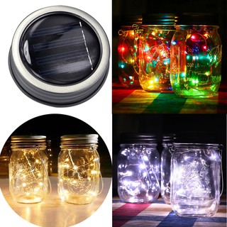 Đèn LED dùng năng lượng mặt trời trang trí lọ thuỷ tinh