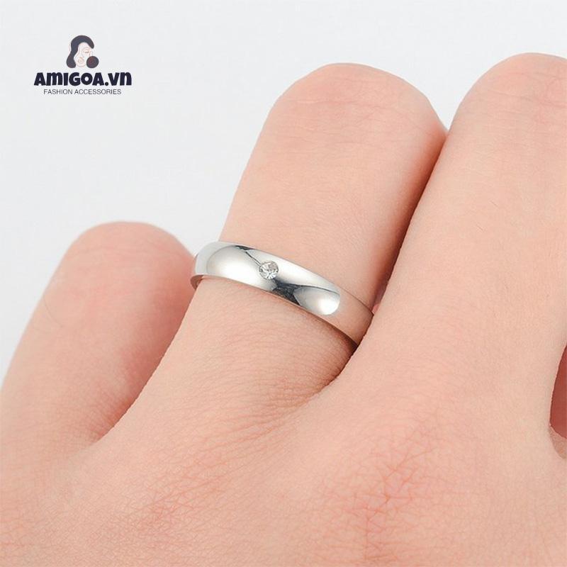 ✨✨Nhẫn Kim Cương Đơn Quà Tặng Sinh Nhật Cho Cặp Đôi