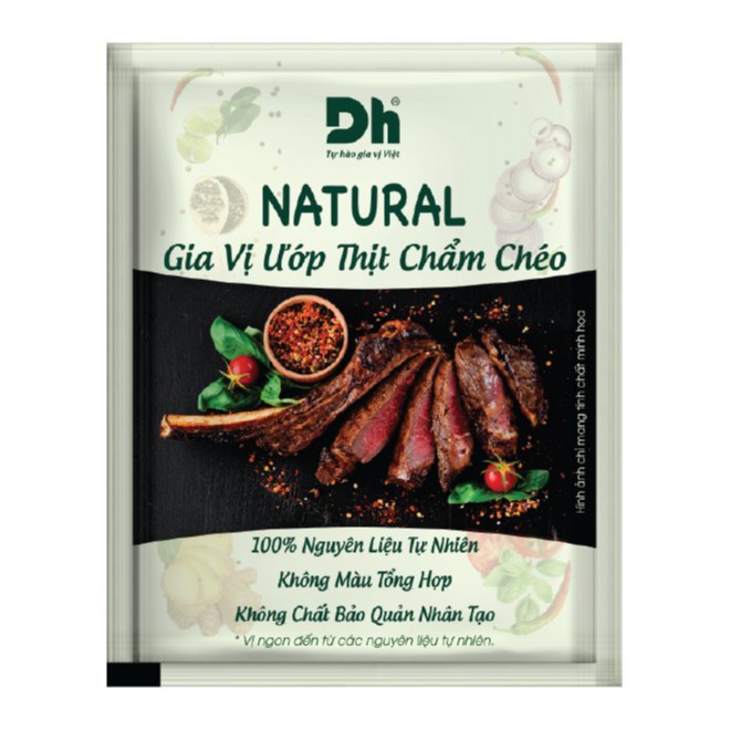 Gia vị ướp thịt chẩm chéo DH Food Natural gói 10g - Gia vị ướp thịt