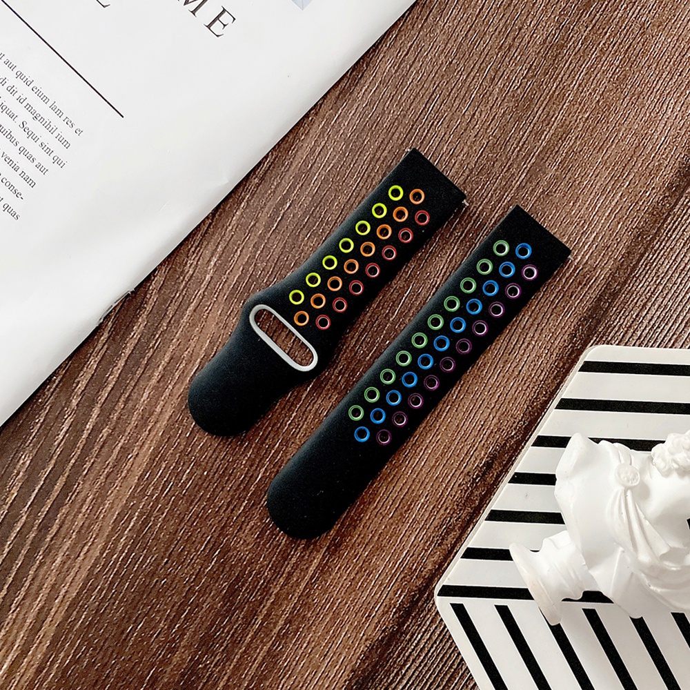 Dây Đeo Silicon Màu Cầu Vồng Cho Đồng Hồ Thông Minh Realme watch 3 / 2 / 2 Pro / S / S Pro
