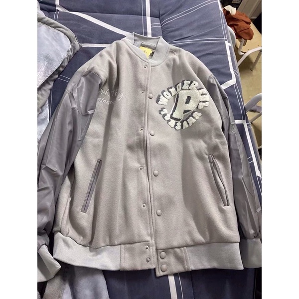 Áo Bomber chữ P hàng 2 lớp |kèm hình thật 100%|