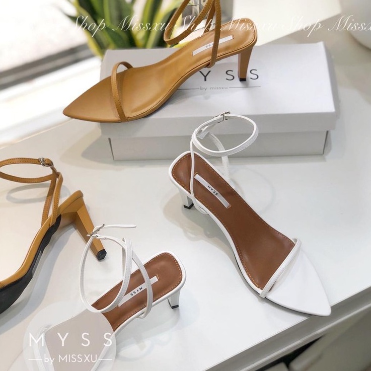 Giày sandal nữ mũi nhọn quai mảnh 7cm gót nhọn thời trang MYSS - SD89