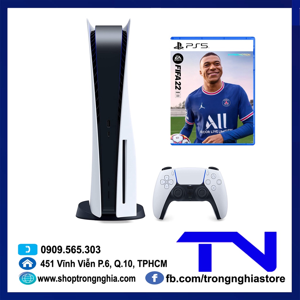 Máy chơi game PS5 + đĩa game FIFA 22 - Hàng chính hãng sony Việt Nam + Bảo hành 12 tháng Sony Việt Nam