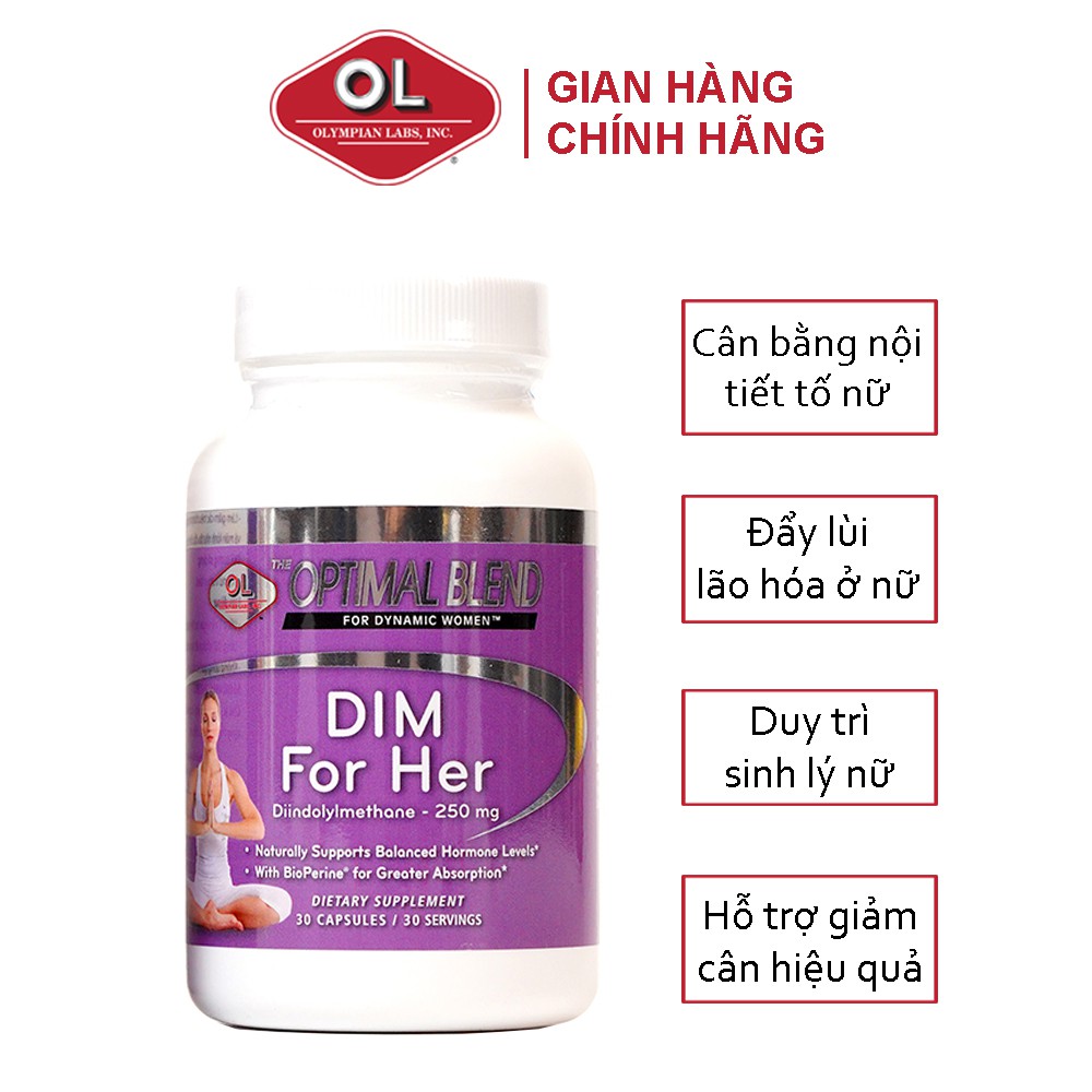 Olympian Labs Dim For Her hộp 30 viên- Cân bằng nội tiết tố nữ