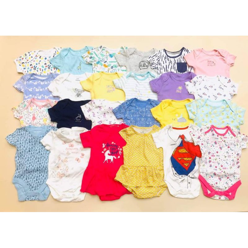 Set 5c body chip CỘC TAY xuất dư mix hãng, bodysuit size 0-36m