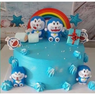 Túi 4 mèo Doraemon trang trí bánh kem, Doremon trang trí bánh