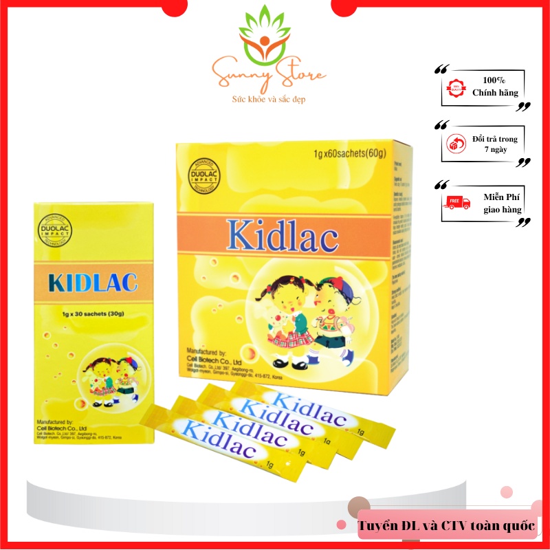 Men vi sinh hỗ trợ tiêu hóa cho trẻ Kidlac BCA
