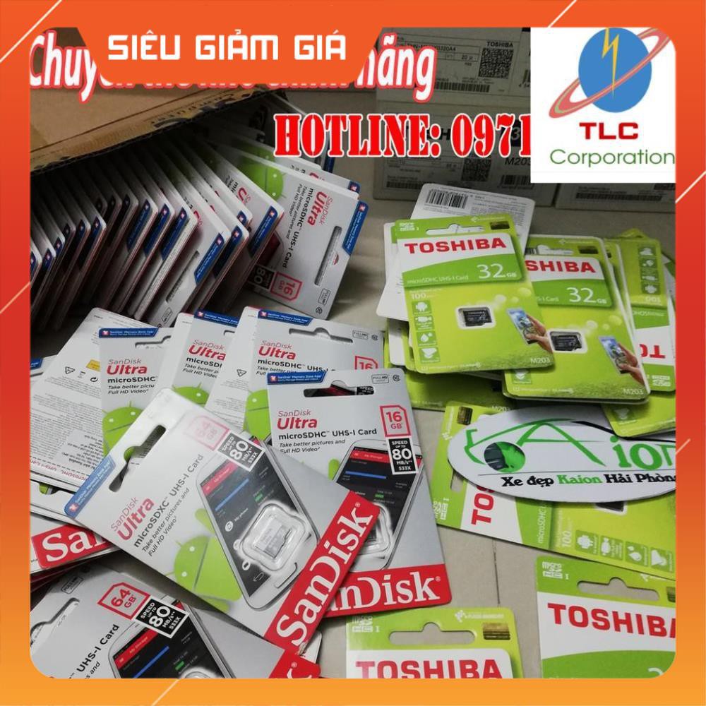 Thẻ nhớ Sandisk (Toshiba) Micro-SD 64GB - dùng cho điện thoại, Camera hành trình, Cam IP | Thẻ nhớ MSD64GB - chính hãng
