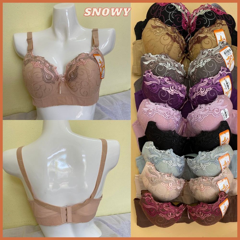 Áo lót Bigsize Anny Thái Lan có gọng mút mỏng 0777 Cup C ôm ngực phối ren