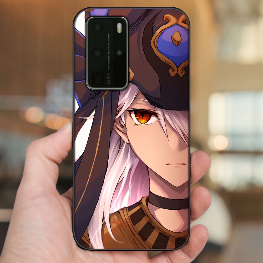 Ốp lưng Huawei P40 Pro viền đen in hình Cyno Genshin Impact