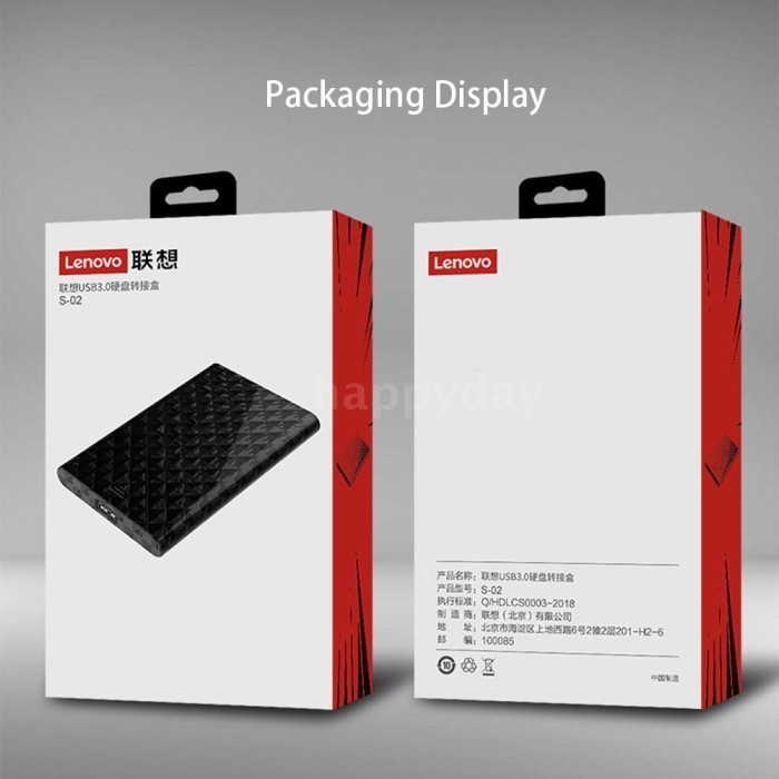Ổ Cứng Ngoài Lenovo S-02 500gb - 2.5 "Đen