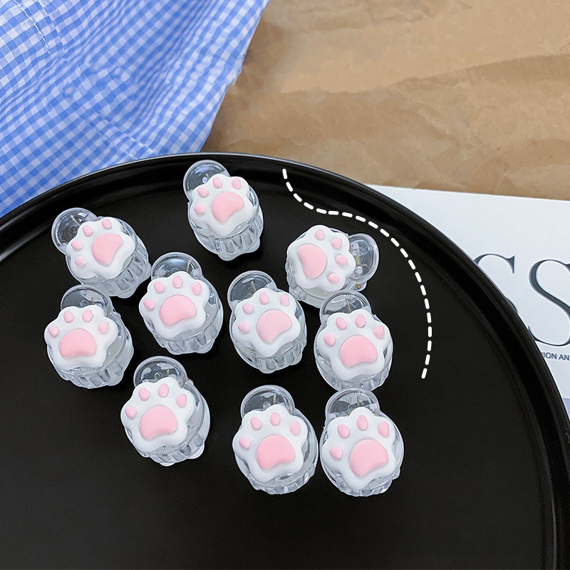 1 Kẹp Tóc Hình Móng Vuốt Mèo Màu Hồng Dễ Thương Dành Cho Nữ