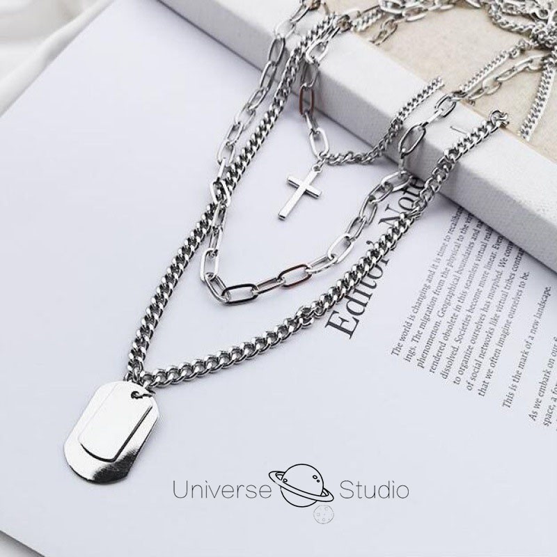 Vòng Cổ Nhiều Lớp Phong Cách Hip Hop Cá Tính