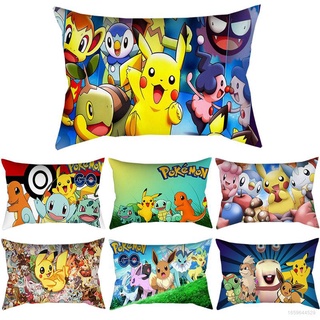 Vỏ Gối Chữ Nhật 30x50CM In Họa Tiết Hoạt Hình Pokemon Trang Trí Phòng Ngủ