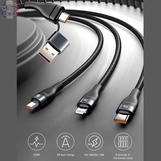 Cáp sạc đa năng 6 in 1 Baseus Flash Series USB Type C Micro USB