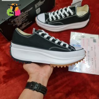 Giày converse run star hike chuck taylor đen cổ thấp nam nữ độn đế cao 6cm