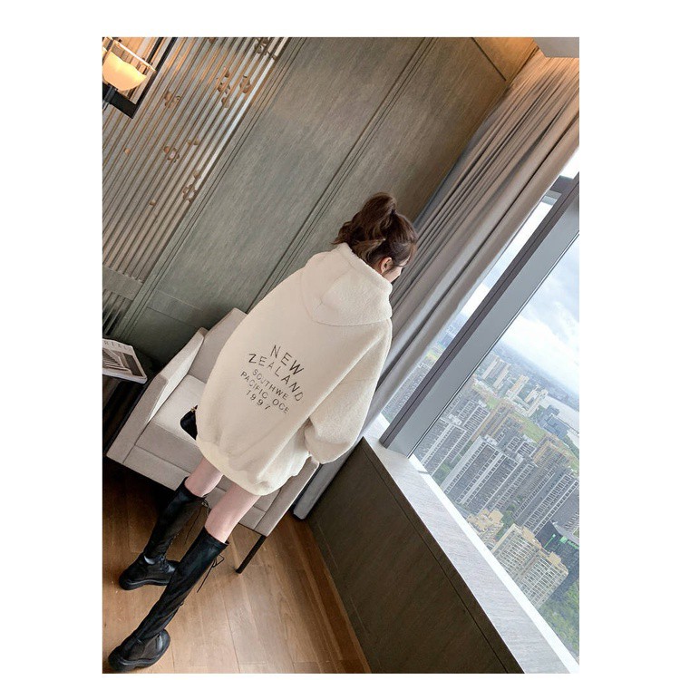 Áo Hoodie khoác nỉ nam nữ Lông Cừu trần bông form rộng kiểu sweater unisex phong cách Hàn Quốc Ulzzang | BigBuy360 - bigbuy360.vn