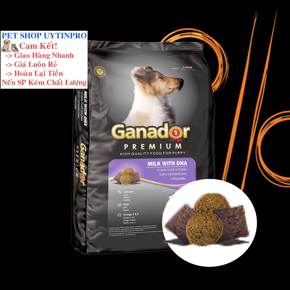 THỨC ĂN CHO CHÓ CON Ganador Puppy Vị Sữa và Dha Gói 3Kg Thương Hiệu Từ Pháp