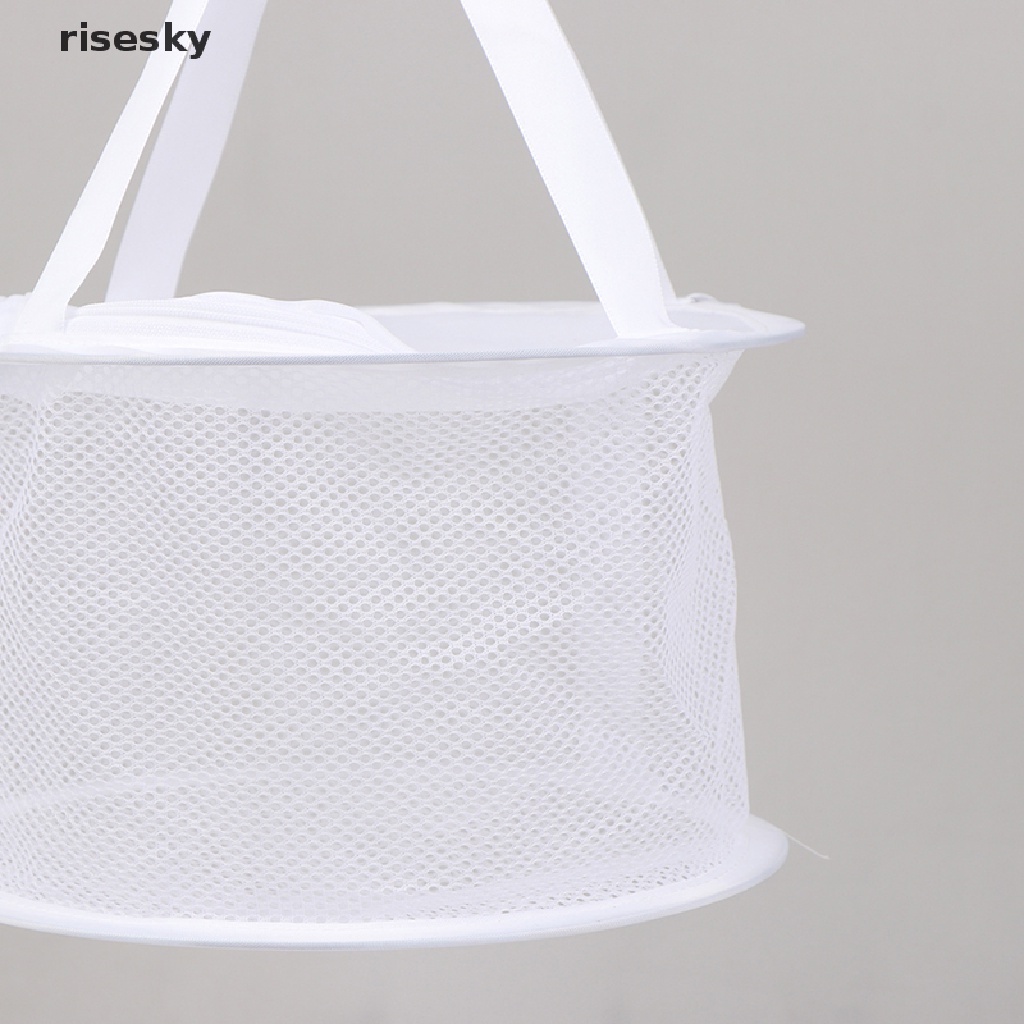 Giỏ Lưới Phơi Khô Cọ Trang Điểm Có Móc Treo Tiện Dụng ♨Trên đó